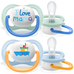 AVENT LOT 2 SUCETTES ULTRA AIR HAPPY 0-6 MOIS Garçon 080/01