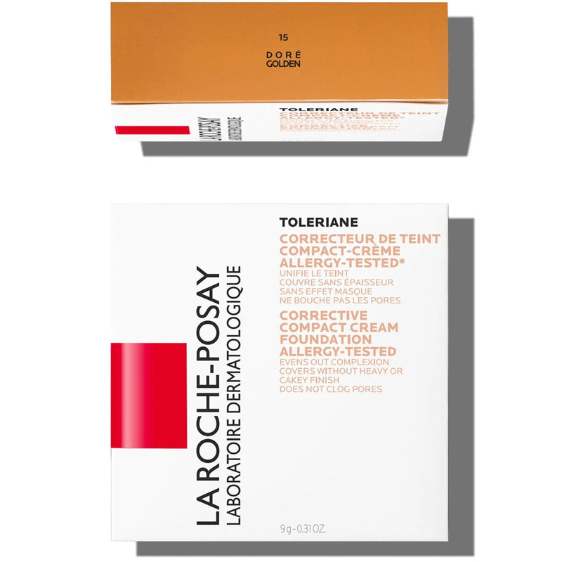 La Roche Posay Toleriane Fond de Teint Compact Correcteur N°15 Doré Spf35  9g