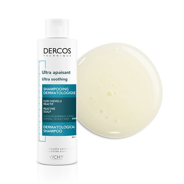 Vichy Dercos Shampoing Dermatologique Ultra Apaisant Cheveux Normaux à Gras 200 ml